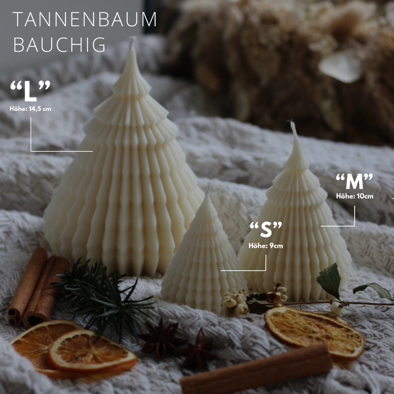 Kerze Weihnachten "Tannenbaum bauchig S"