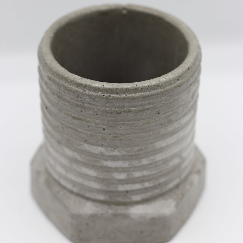 Betonvase ; Vase ; rund ; Schraube , Trockenblumenvase „Industrial“
